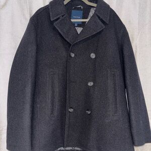 Nautica Charcoal Double-Breasted Peacoat